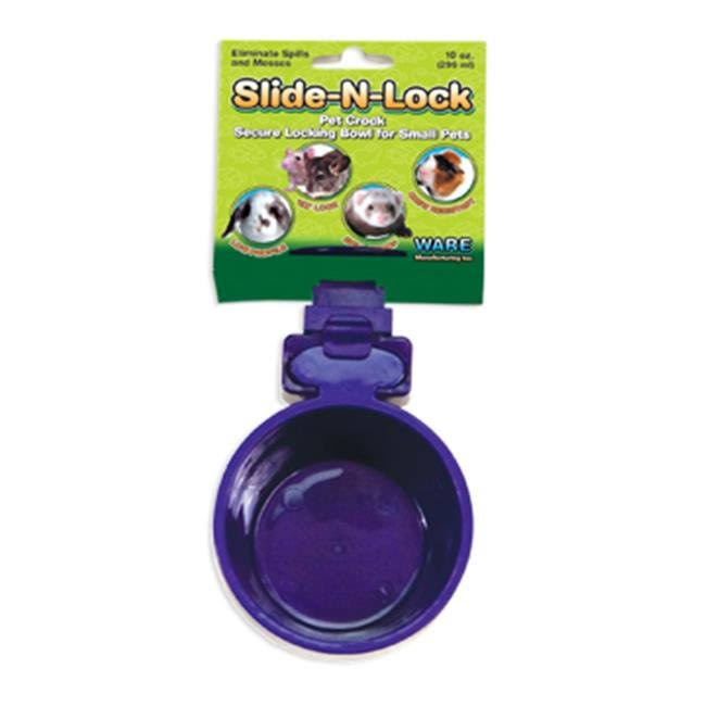 Ware Manufacturing Plastic Slide-N-Lock Crock Pet Bowl - 10oz, Assorted Colors