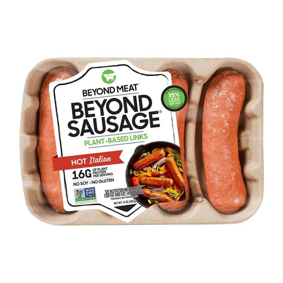 Beyond Sausage Links, Plant-Based, Hot Italian Style - 4 links, 14 oz