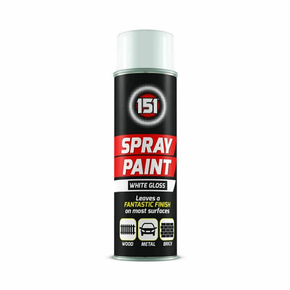 Craft Car Multi Purpose Spray Paint - White Gloss, 250ml