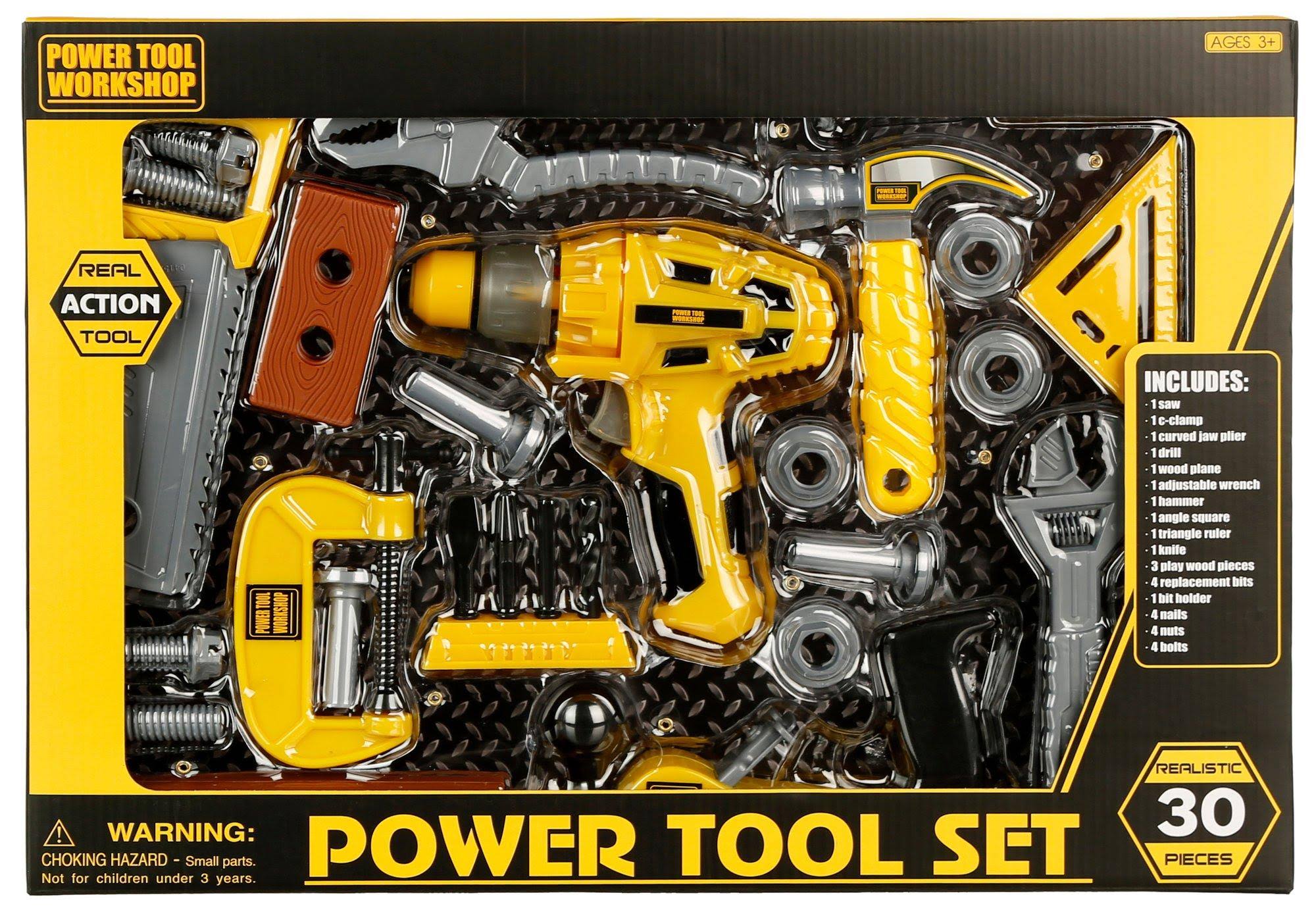 30 PC Toy Power Tool Set - Yellow