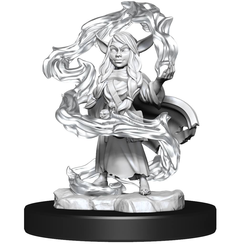 Critical Role Unpainted Miniatures - Goblin Sorcerer and Rogue Female