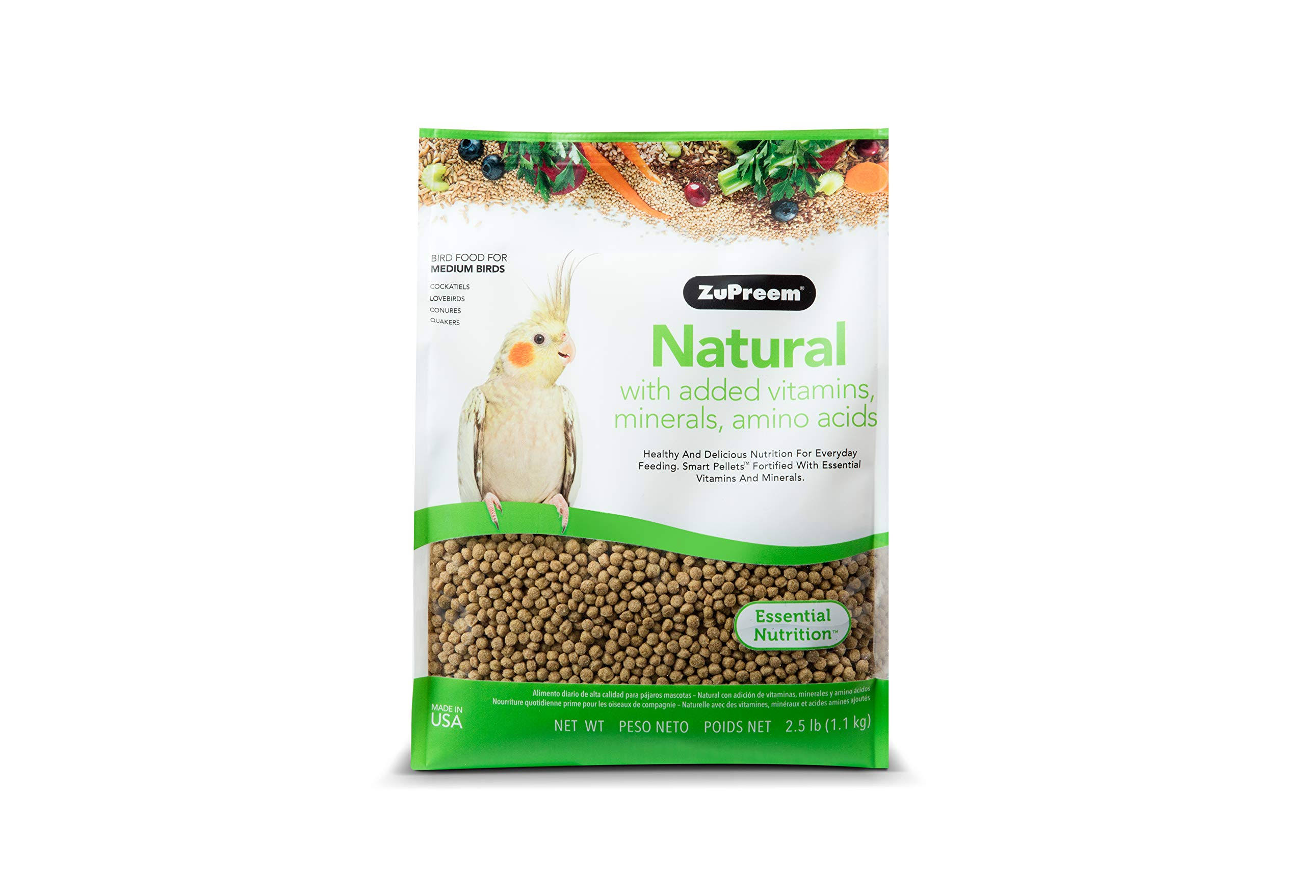 Zupreem Natural Medium Bird Food - 2.5lbs