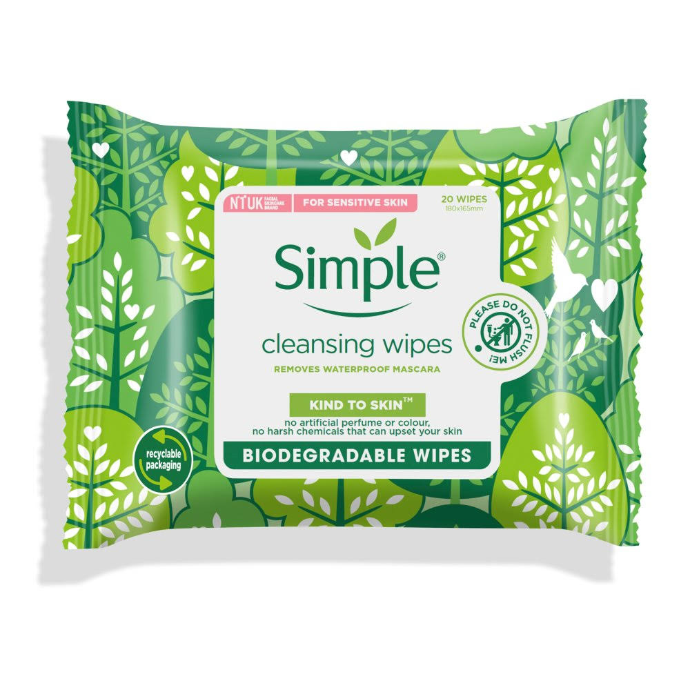 Simple Biodegradable Cleansing Wipes