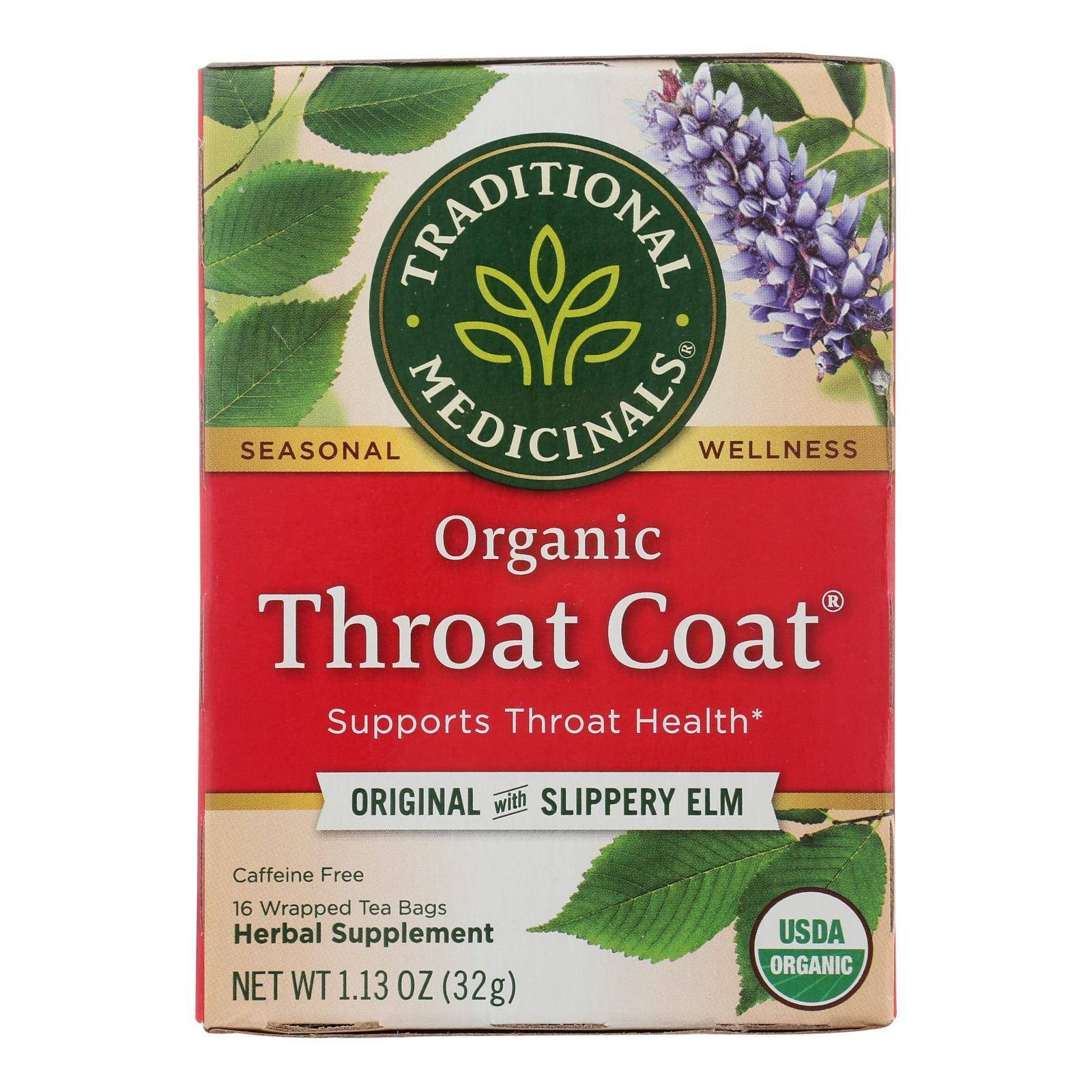 Traditional Medicinals Organic Throat Coat Tea - 16ct