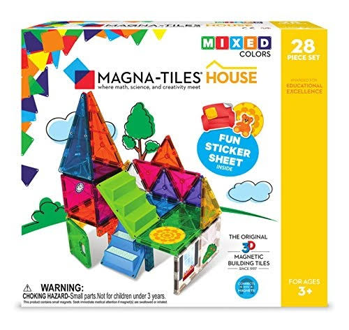 Magna-Tiles House 28 Piece Set, Mixed Colours