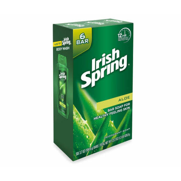 Irish Spring Aloe Deodorant Soap Bar - 3.75oz, 6ct