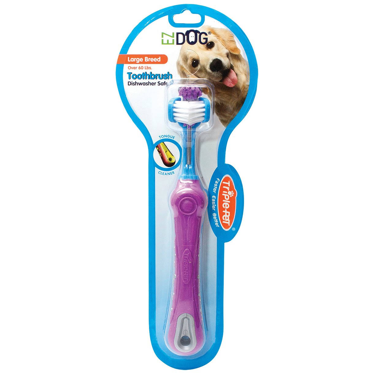 Triple Pet 3d EZ Dog Toothbrush for Large Breeds