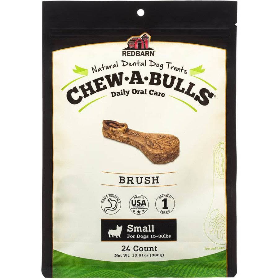 Redbarn Pet Products Chew-A-Bulls Brush Dental Dog Treats Small