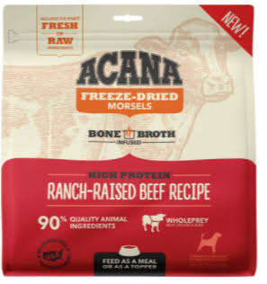 Acana Freeze-Dried Morsels Dog Food - Ranch-Raised Beef Recipe - 8 oz. Bag