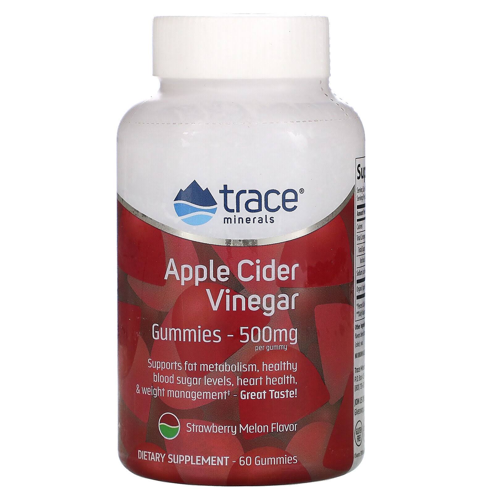 Trace Minerals Research Apple Cider Vinegar Gummies - Strawberry Melon - 60 Gummies