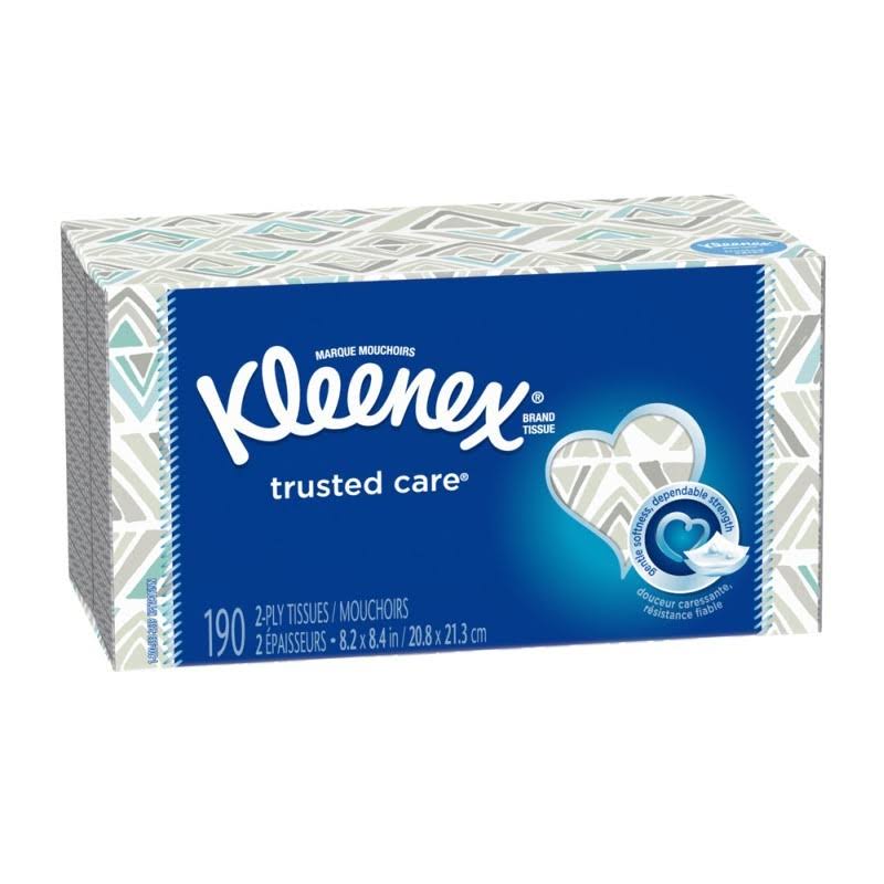 Kleenex Trusted Care Tissues, 2-Ply - 190 tissues