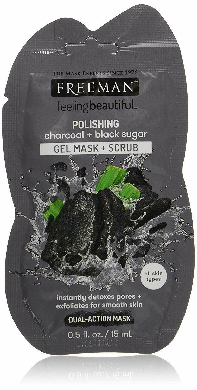 Freeman Feeling Beautiful Polishing Charcoal and Black Sugar Gel Mask - 15ml