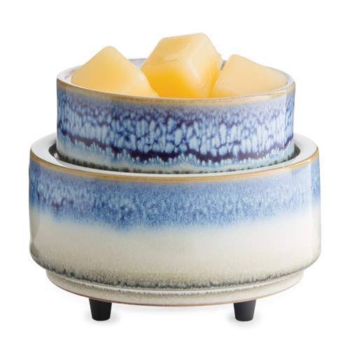 Candle Warmers etc 2-in-1 Candle and Fragrance Warmer for Warming Scented Candles or Wax Melts and Tarts with to Freshen Room, Horizon