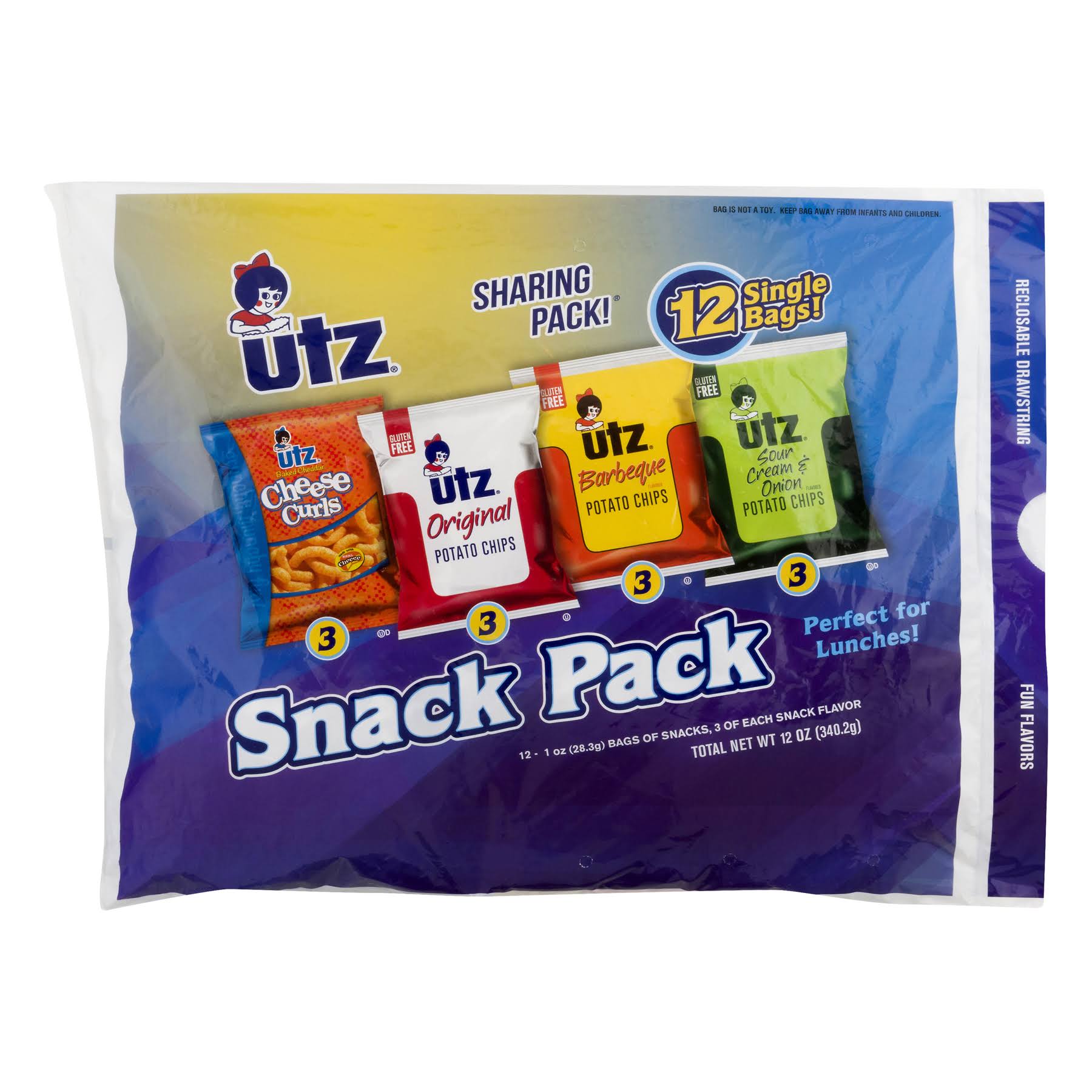 Utz Snack Pack, Assorted, Sharing Pack - 12 pack, 1 oz bags
