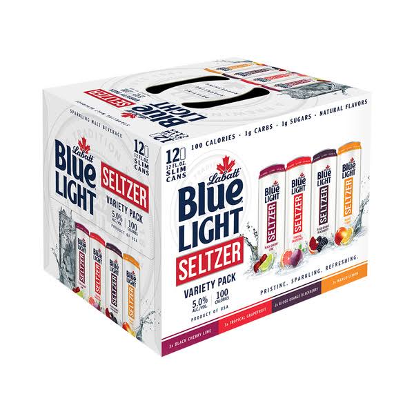 Labatt Blue Light Seltzer Variety Pack - 12 fl oz