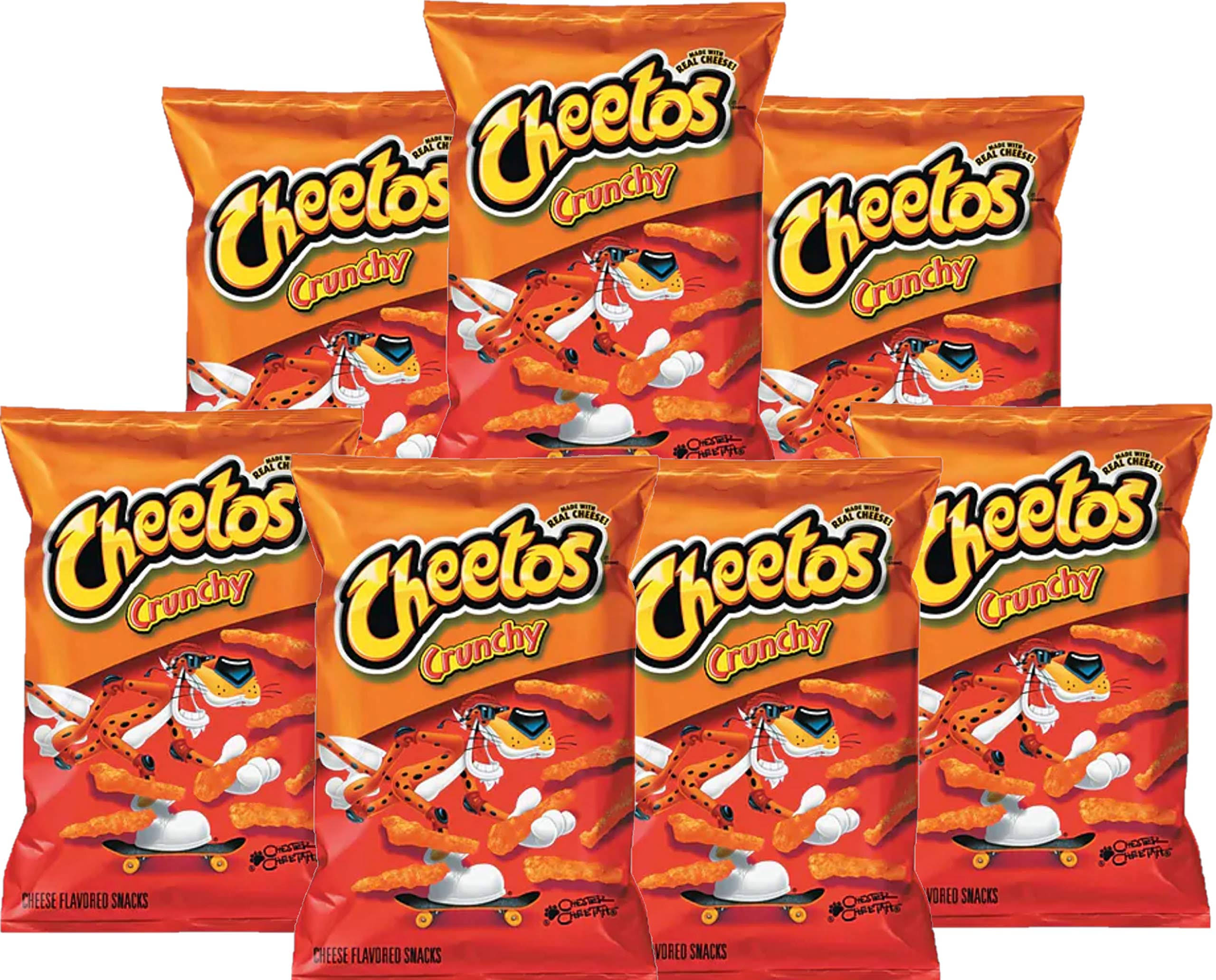 American Crunchy Cheese Cheetos (77.9g 7 Pack) Famous Spicy Cheesy Chili Corn Crisps Snacks Classic Popular Fun Bag Bulk Deal Fancy Appetizers Grab