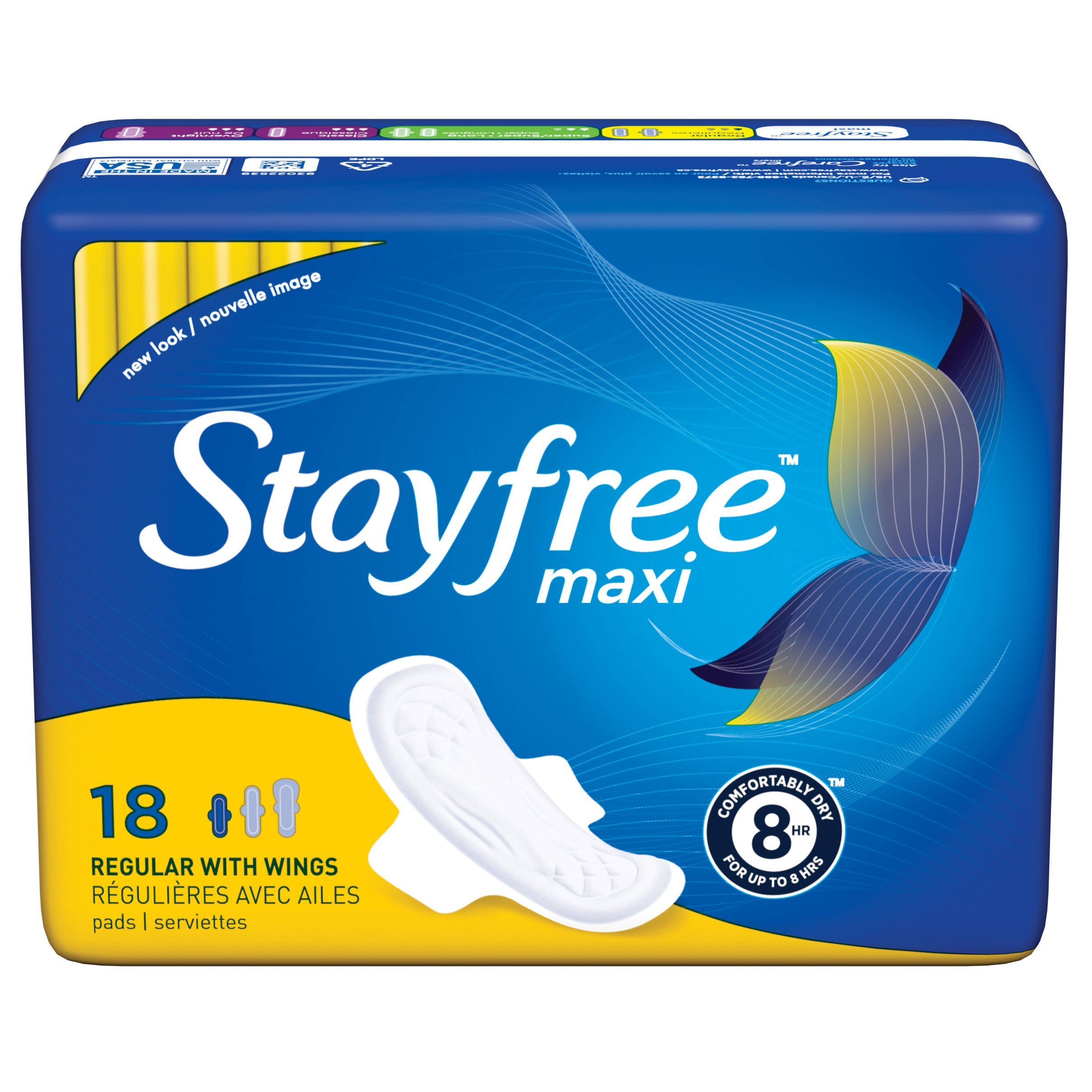 Stayfree Regular Maxi Pads with Wings