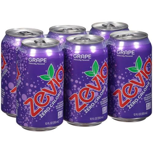 Zevia Zero Calorie Soda Grape - 6 Pack