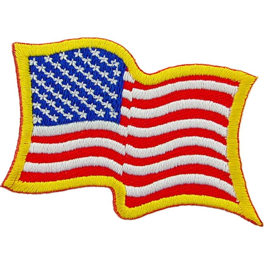 USA Wavy Flag Patch