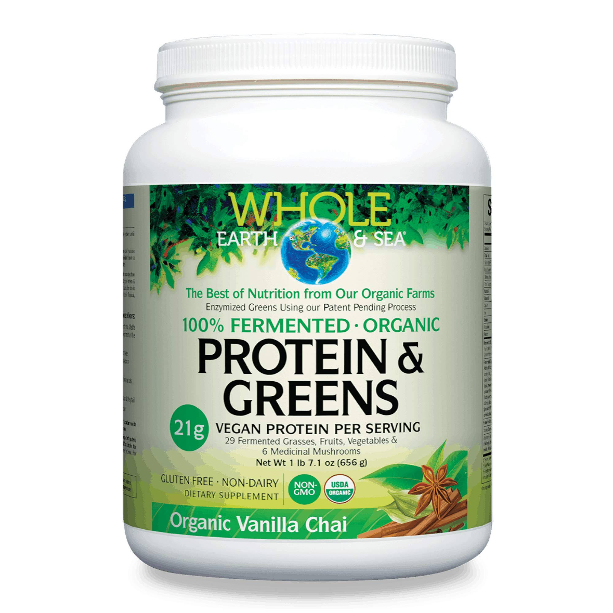Whole Earth & Sea Fermented Organic Protein & Greens Vanilla Chai (656 g)
