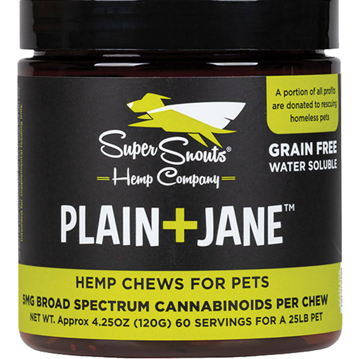Super Snouts Plain Jane 5mg Hemp Chews 4.25oz