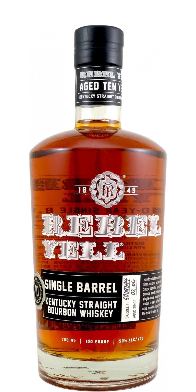 Rebel Yell Single Barrel Bourbon 10 Year Old Whiskey 75cL
