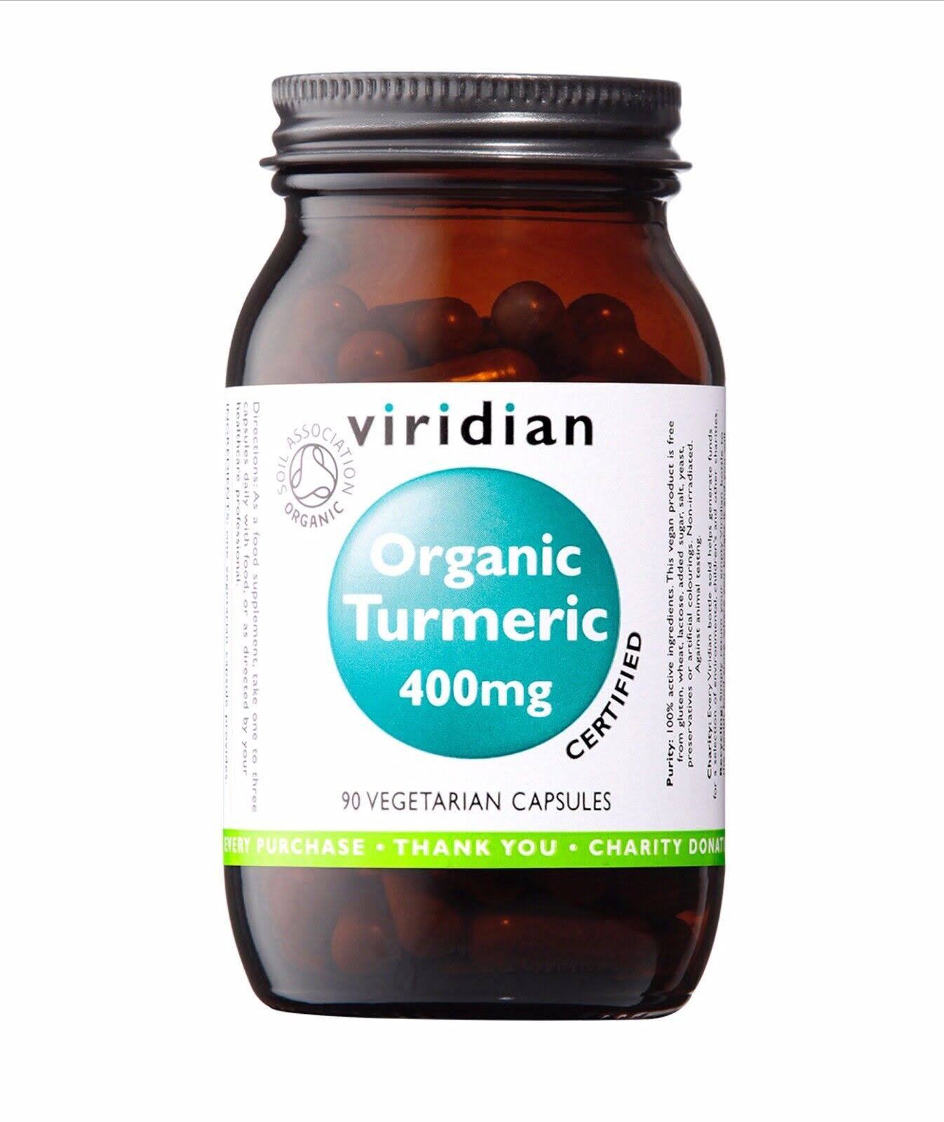 Viridian Organic Turmeric - 400mg, x90 capsules
