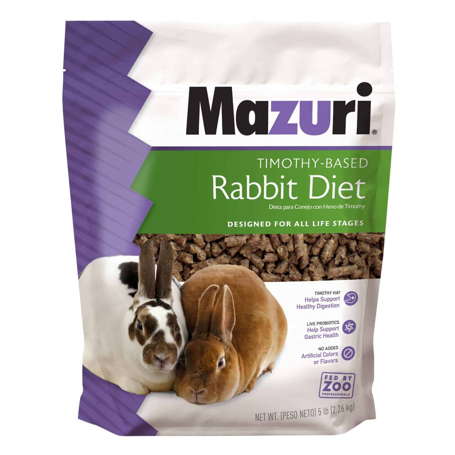 Mazuri | Nutritionally Complete Timothy Hay-Based Rabbit Food | 5 Pound (5 lb.) Bag