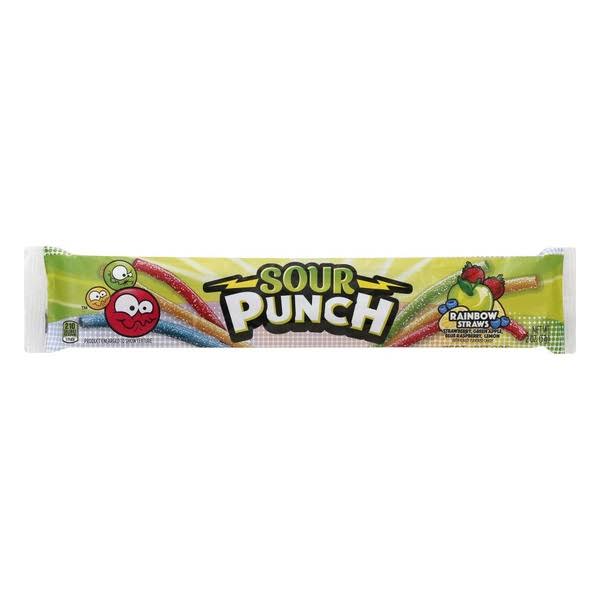 Sour Punch Rainbow Straws Candy - 2 oz