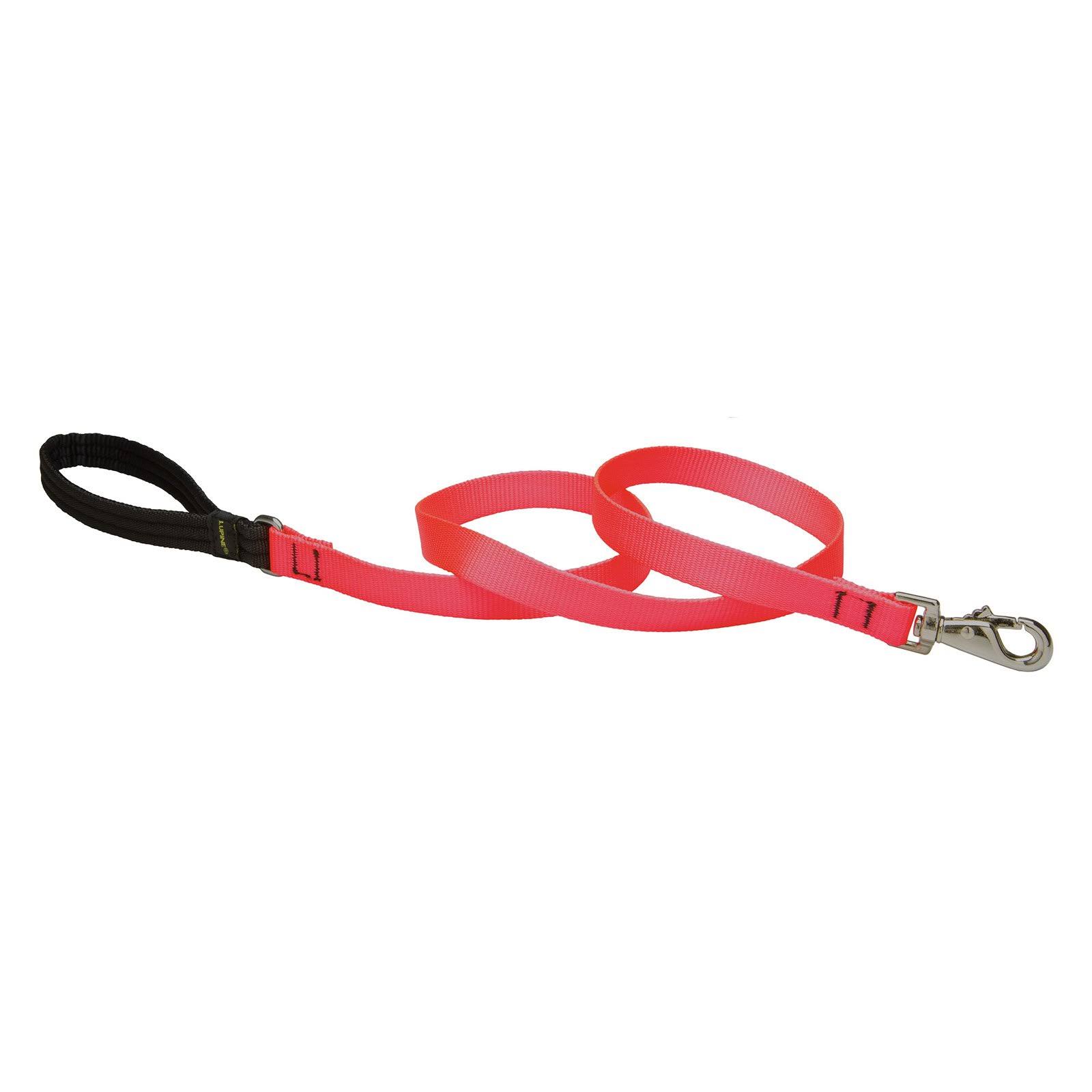 Lupine Padded Handle Dog Leash - 1" X 6', Red