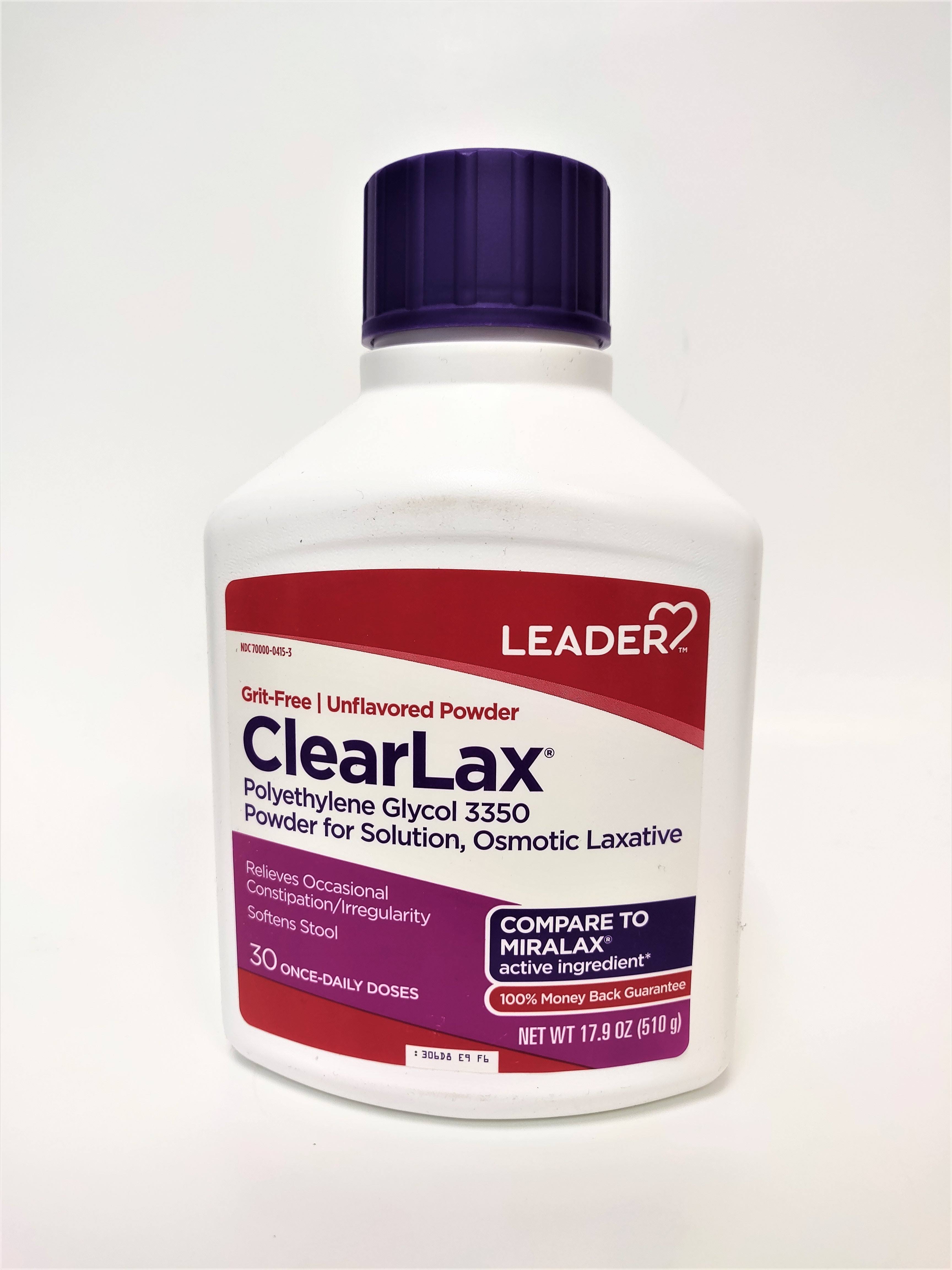 Leader Clearlax, Unflavored Powder - 17.9 oz