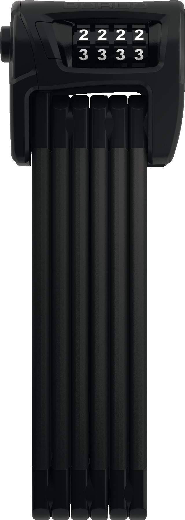 Abus Bordo 6100 Combination Folding Lock - Black with Bracket, 90cm