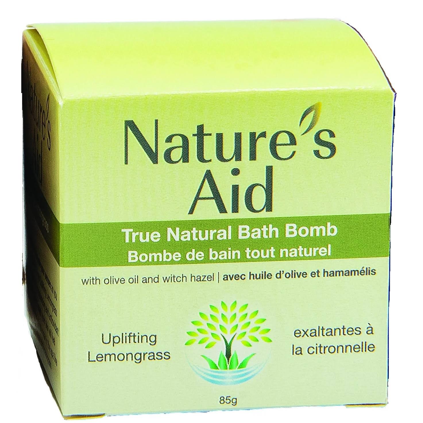 Nature's Aid True Natural Bath Bomb Uplifting Lemongrass 85g