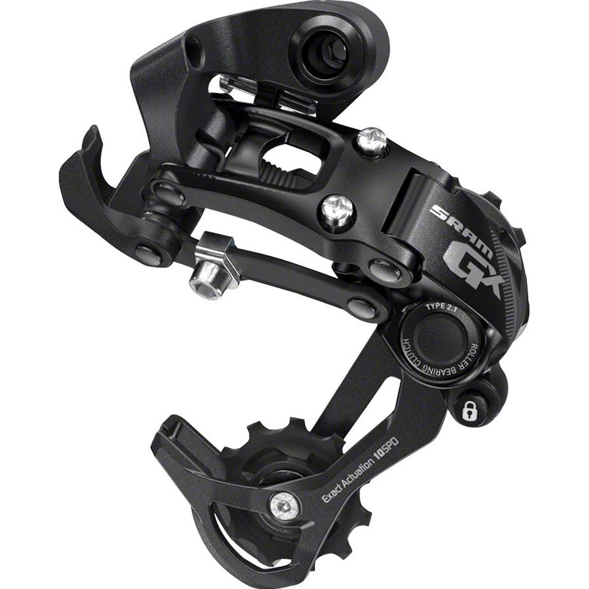 SRAM GX Type 2.1 Bicycle Rear Derailleur with 10-Speed Long Cage - Black