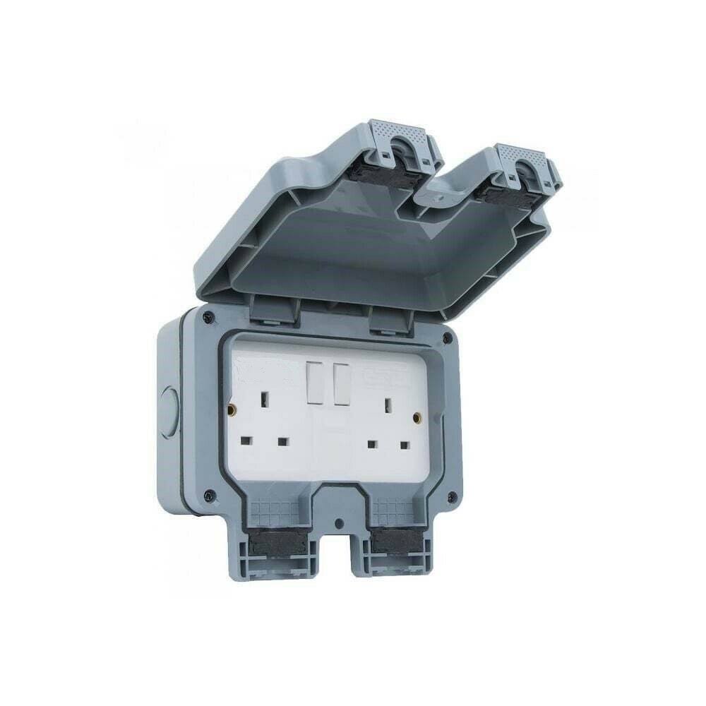 SGD Eclipse IP65 2 Gang Outdoor Weatherproof Switched Socket