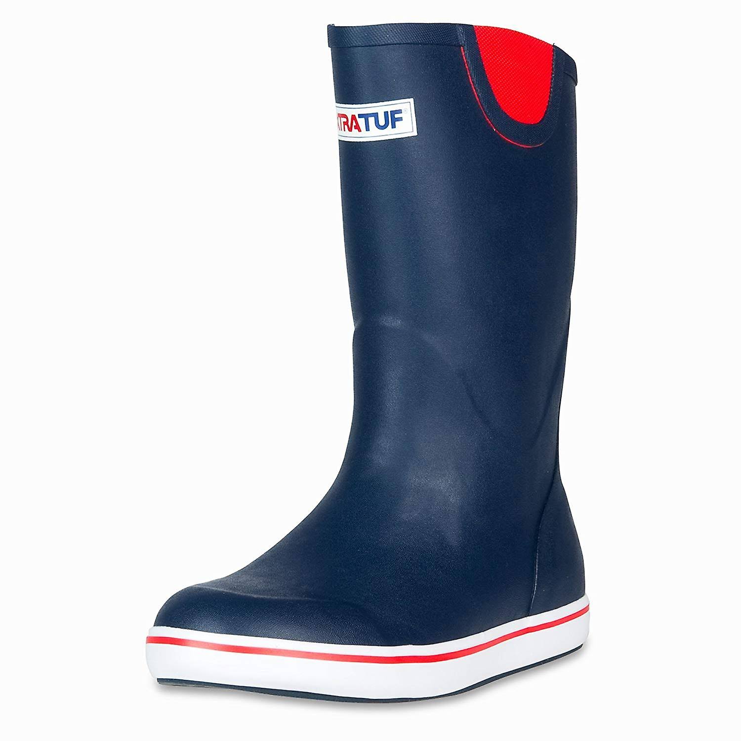 XTRATUF Performance Series 12" Men's Full Rubber Deck Boots, Navy/Red, Size 8.0