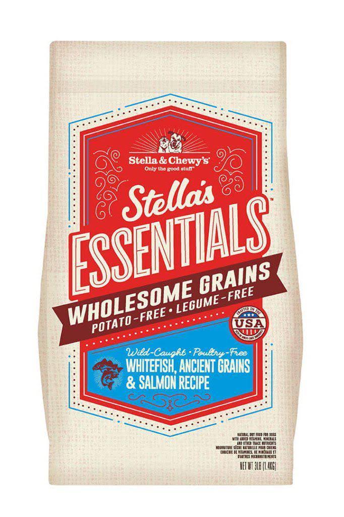 Stella & Chewy's Essentials Wild-Caught Whitefish, Ancient Grains & Salmon Recipe Dog Food - 25-Lbs.