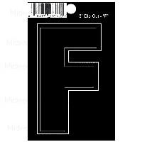 3" - F Black Die Cut Letters
