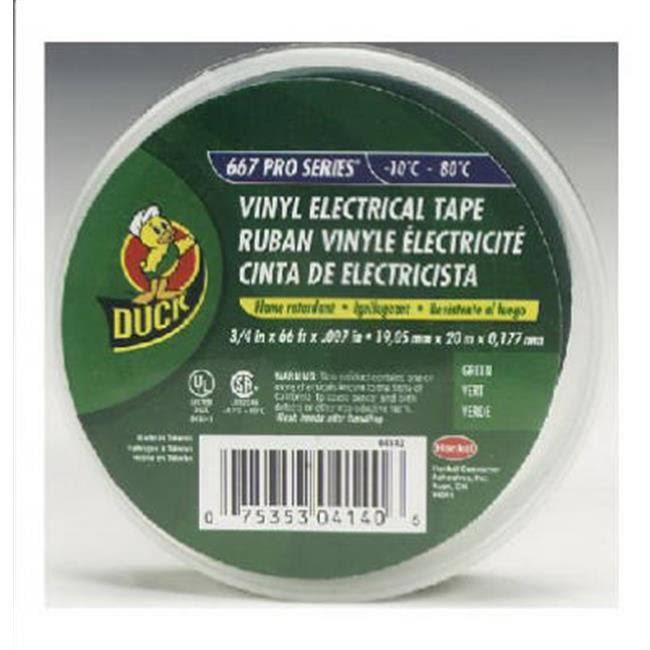 Duck 299014 Professional Grade Electrical Tape - Green, 3/4" x 66'
