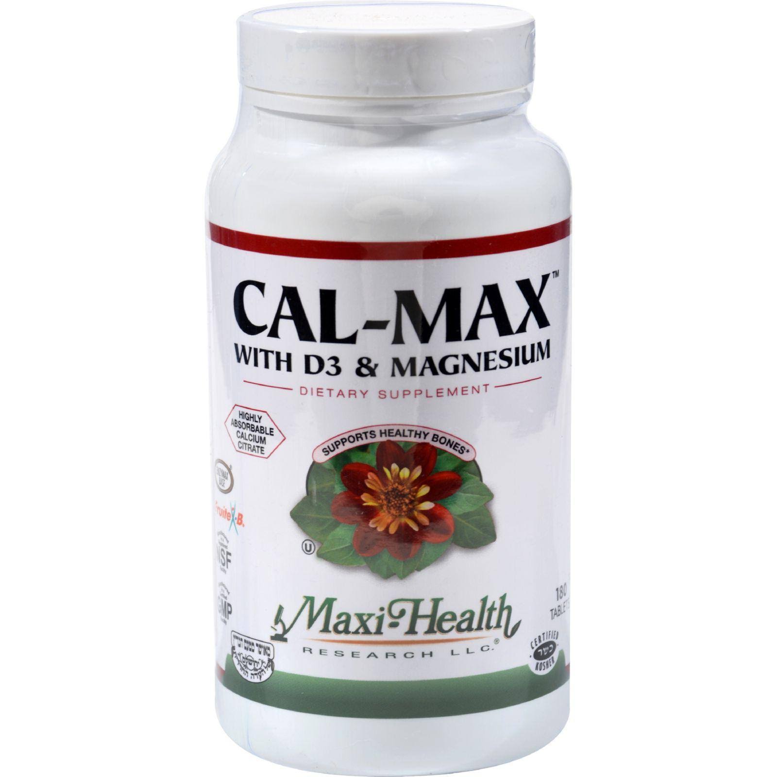 Maxi Health Calmax with D3 and Magnesium Dietary Supplement - 180 Tablets
