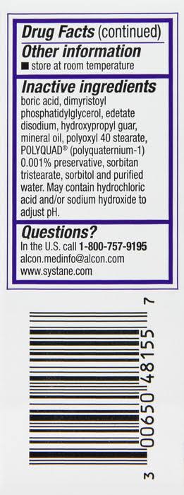 Systane Complete Lubricant OPTIMAL Dry Relief Eye Drops 5 ml