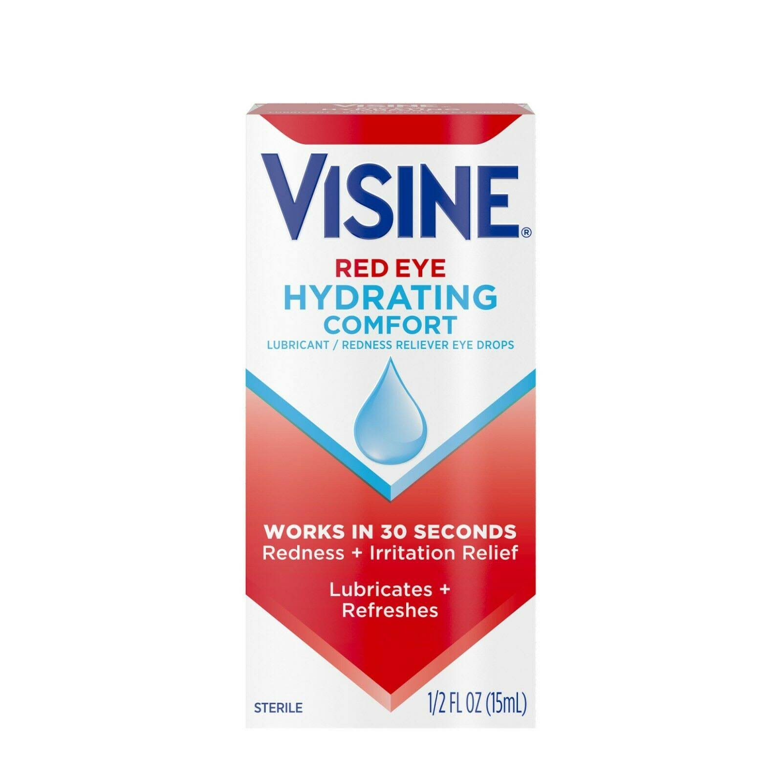Visine Hydrating Comfort (Advanced) Dry, Red Eye Drops 15ml 1/2 oz