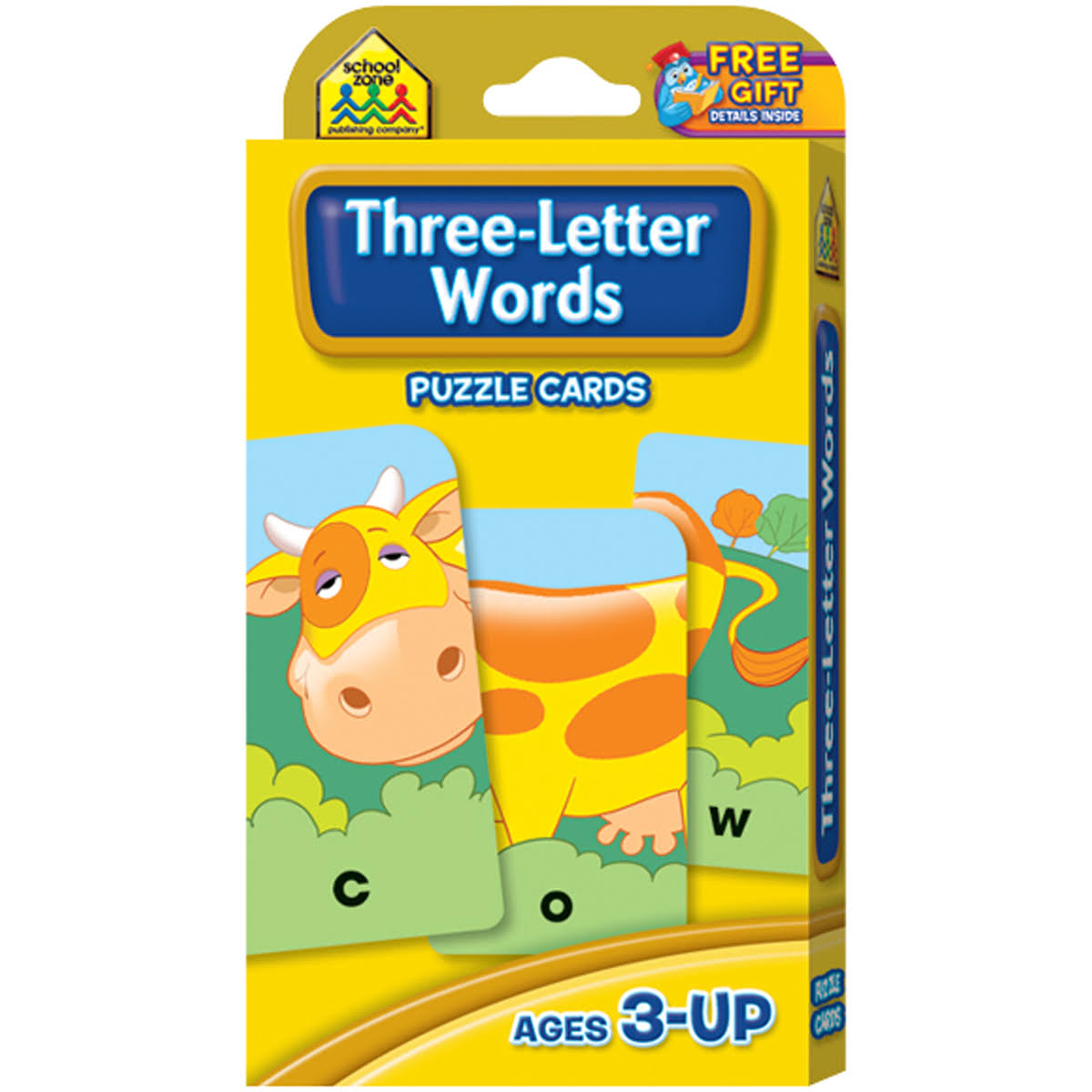 School Zone Three Letter Words Puzzle Cards