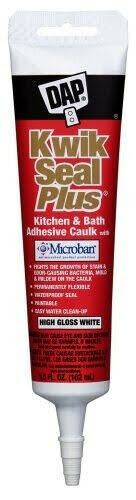 DAP Kwik Seal Plus Adhesive Caulk - Kitchen & Bath, 5.5oz