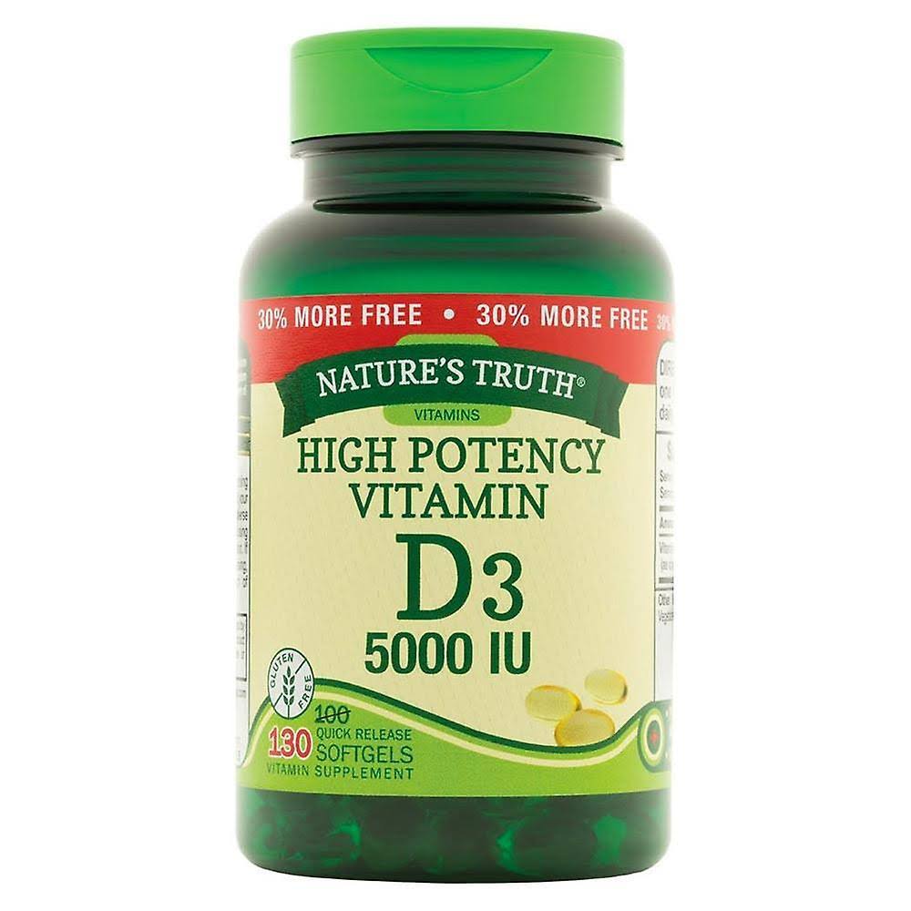 Nature's Truth High Potency Vitamin D3 Supplement - 5000 IU, 130ct