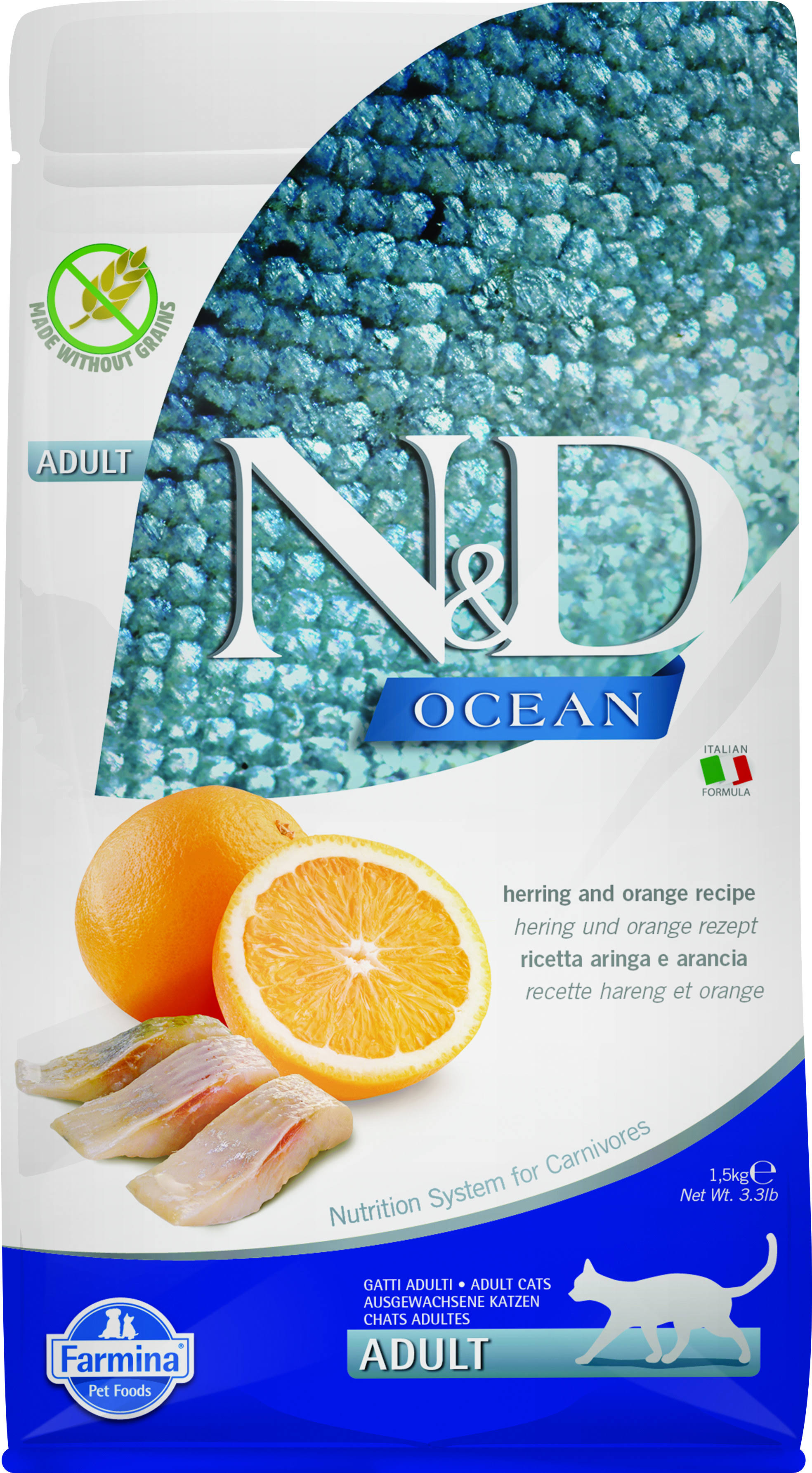 Dry Food Farmina N&D Ocean Adult Herring & Orange