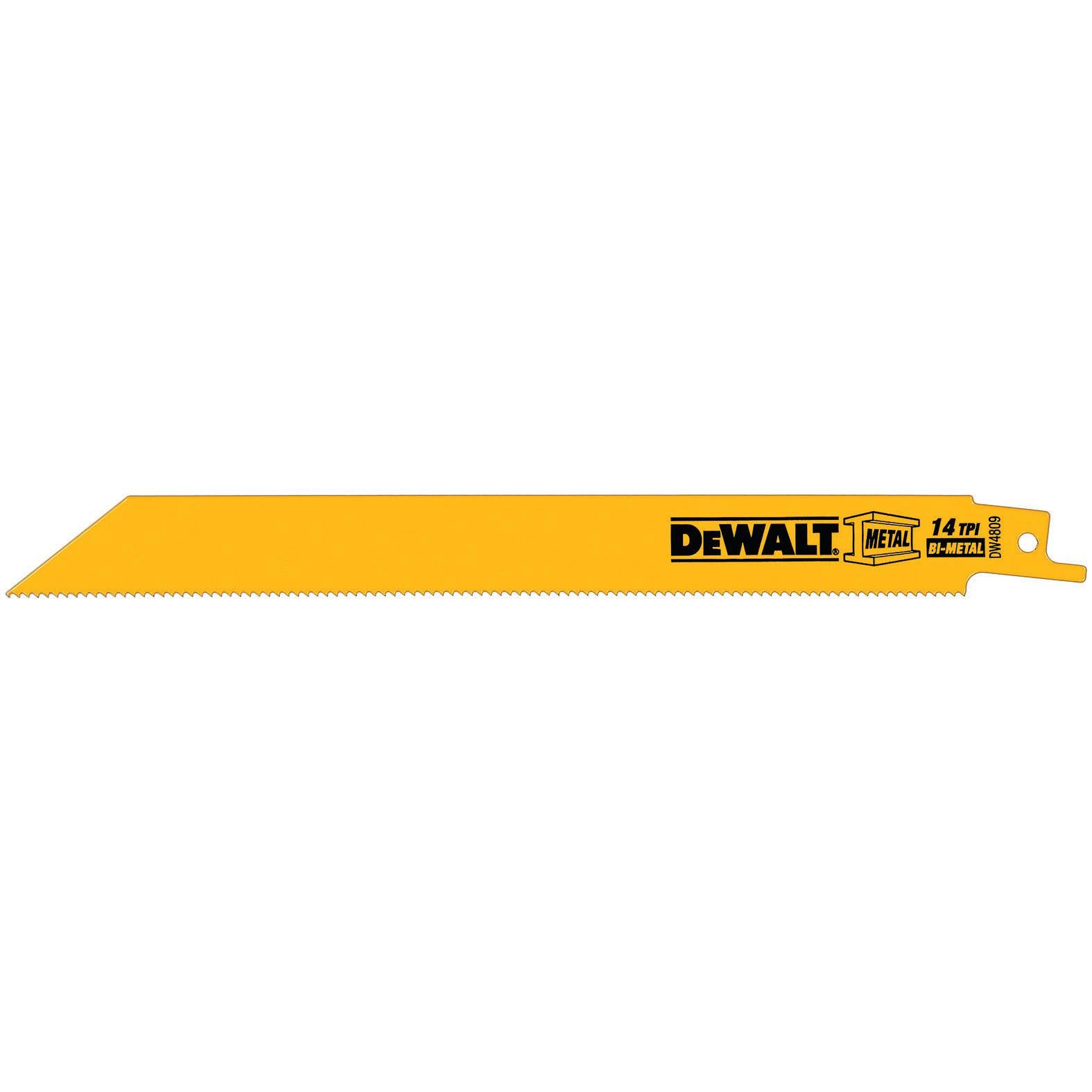 Dewalt DW4809 Reciprocating Saw Blades - 8" x 14 TPI
