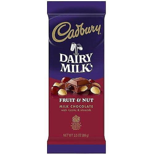 Cadbury Dairy Milk Chocolate Bar - Fruit & Nut, 99g