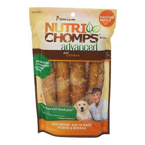 Nutri Chomps Advanced Twists Dog Treat Chicken Flavor, 4 count (Pack of 1)