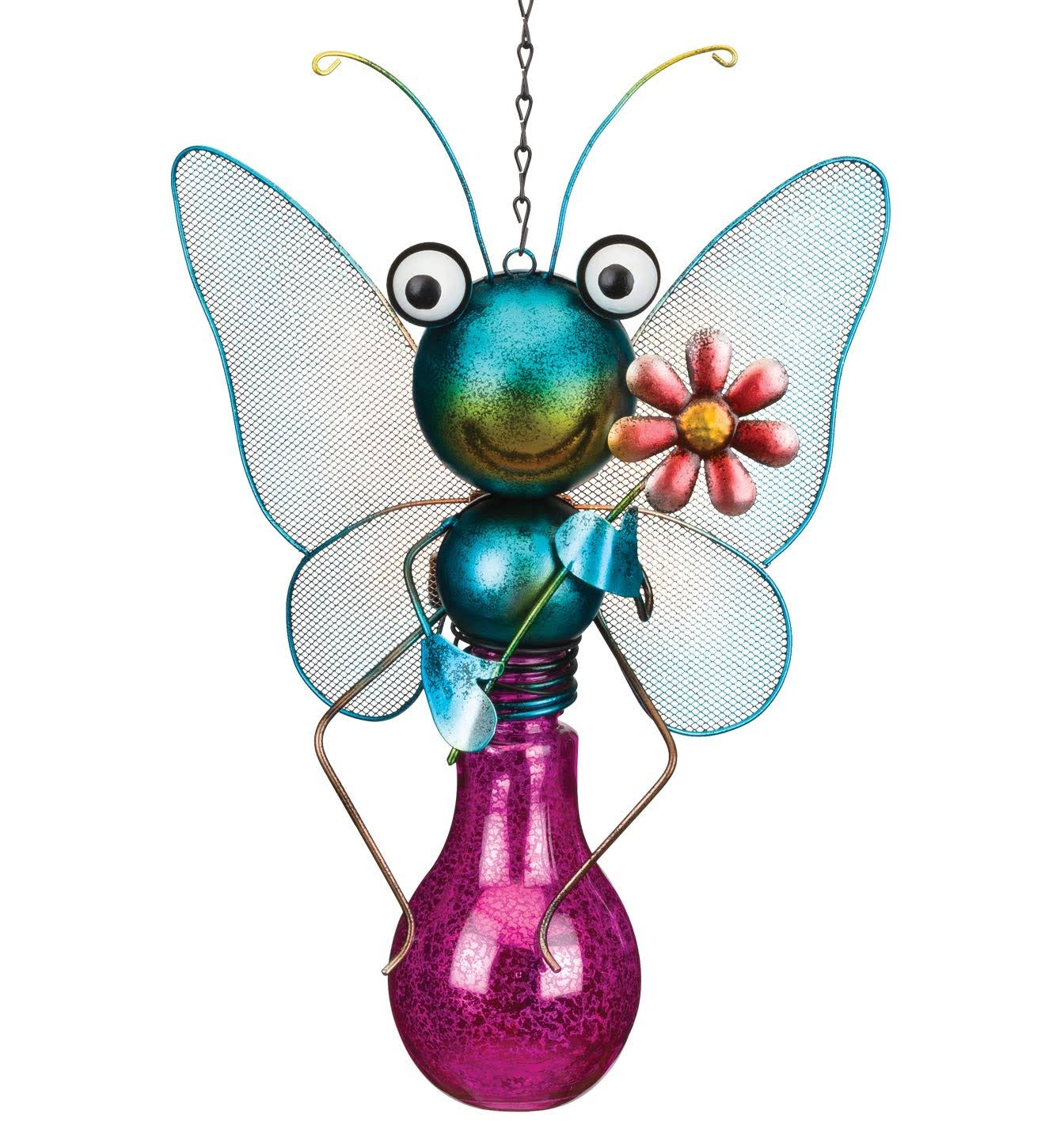Regal Art & Gift 12538 - 20" Blue Solar Butterfly Lantern